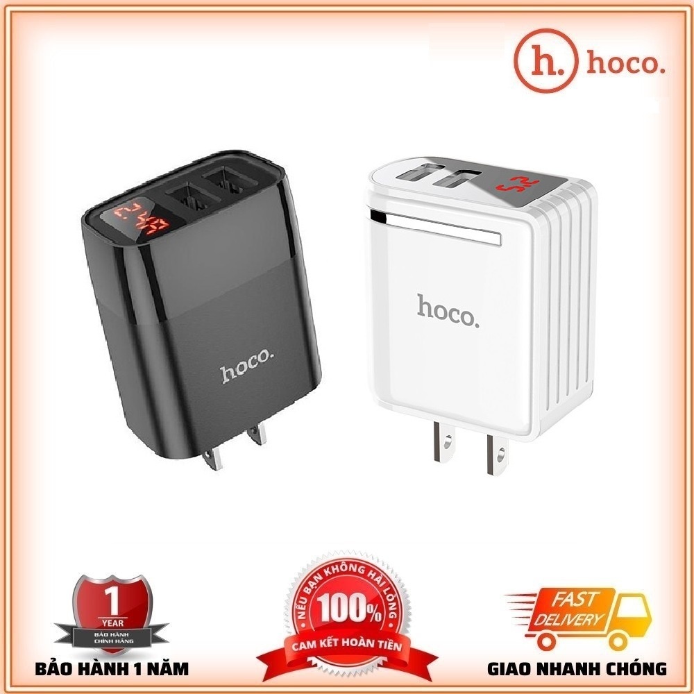 Sạc IpChính Hãng Hoco C39/C86 💎FREESHIP💎 Củ Sạc IpSạc Nhanh 2 Cổng 2.4A, Đèn Led Báo Dòng Điện - BH 12 Tháng