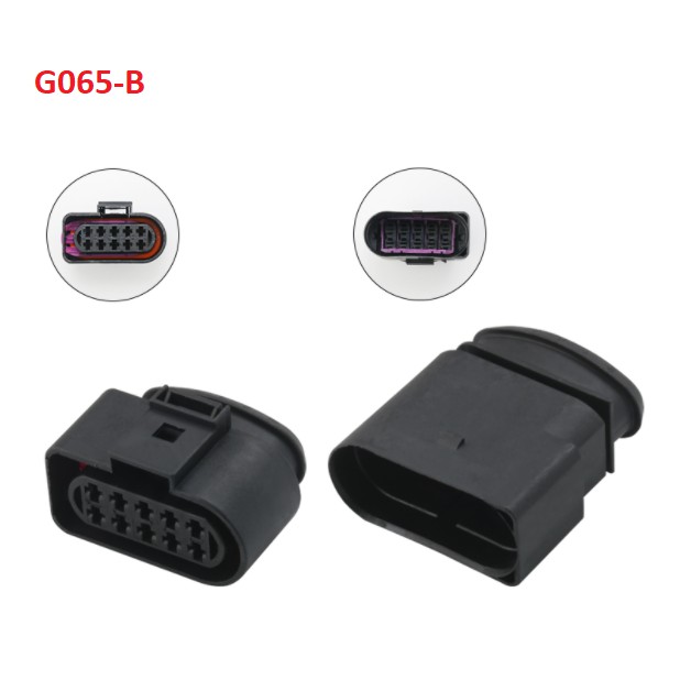 G065-Giắc cắm đèn pha 10 lỗ màu đen