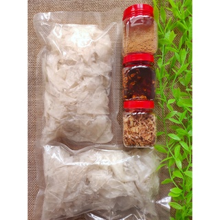 Combo 1kg bánh tráng phơi sương mềm dẻo + sa tế + muối nhuyễn + hành phi | Bến Ăn Vặt