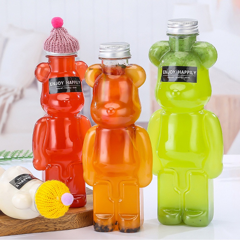 Bình Nước Trong Suốt Hình Gấu 400ml/700ml