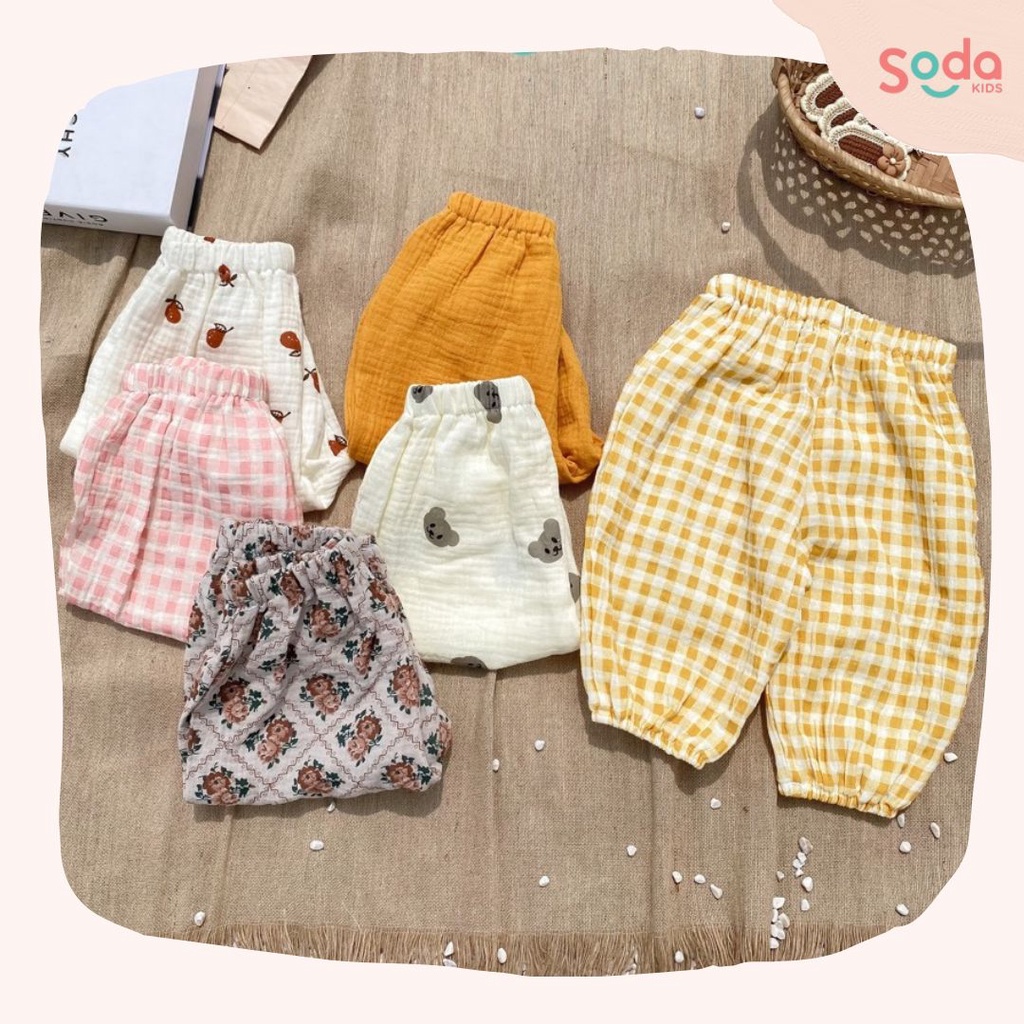 Quần bom cho bé, quần cho bé Soda Kids chất liệu xô mềm, mát ( nhiều màu)