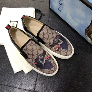 🔥[Free Ship]GUCCI✅ giày lười da GUCCI Fullbox in hoạ tiết cực chất (Oder)