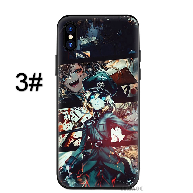 Ốp lưng mềm in hình nhân vật Anime cho iPhone XS Max XR 8 7 Plus 6 6S 5S SE youjo senki