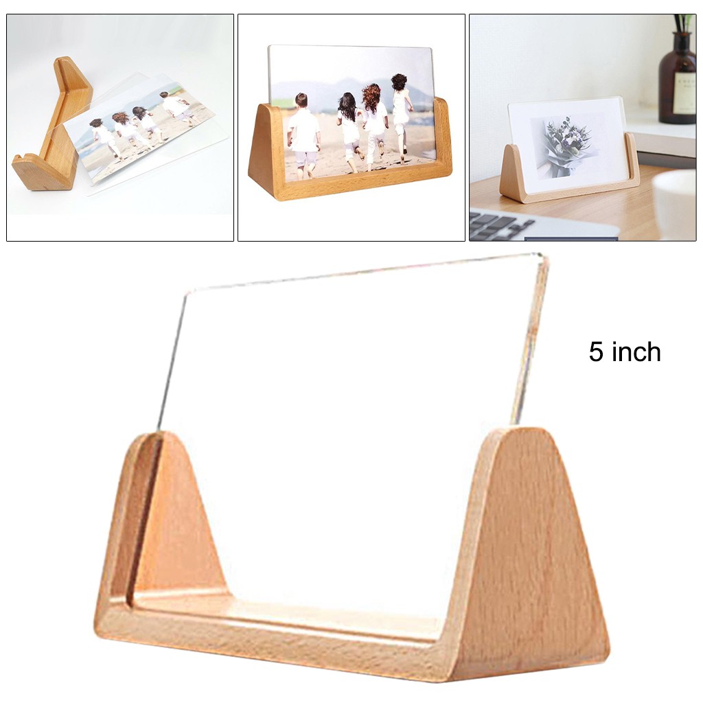 Khung ảnh làm bằng gỗ acrylic trong suốt 12.7 cm