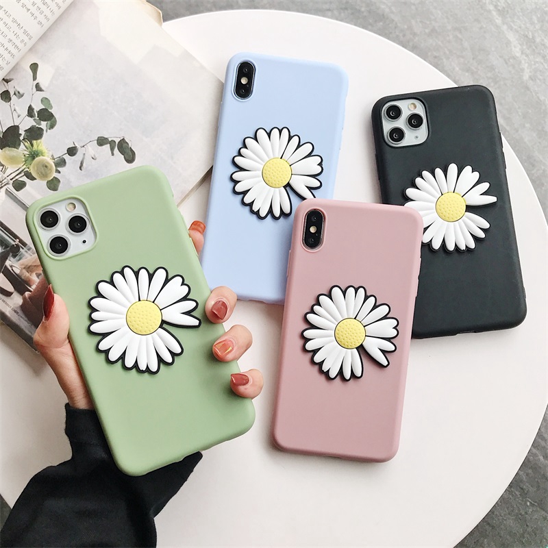 Ốp điện thoại họa tiết hoa cúc cho Samsung J7 J5 J2 Prime J4 J6 Plus J3 J5 J7 J2 Pro J8 2018 092