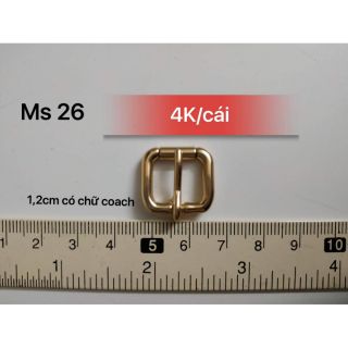 Khoá kim size 1,2cm màu vàng nhám-TK26(giá 1 cái)