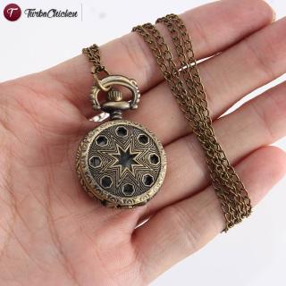 Đồng Hồ Bỏ Túi Chạm Khắc Hình Ngôi Sao Phong Cách Cổ Điển Nhỏ Gọn