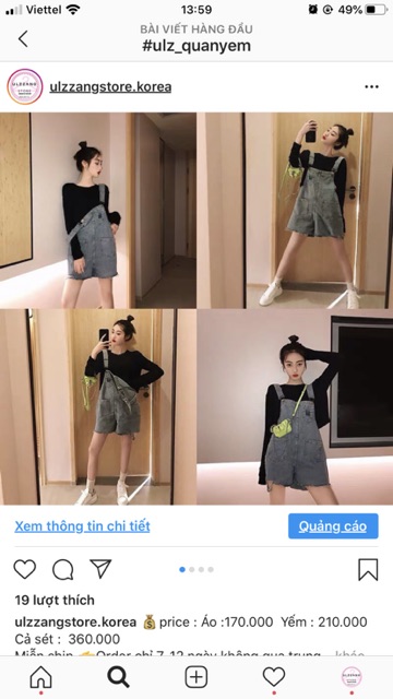 Quần yếm ulzzang | BigBuy360 - bigbuy360.vn