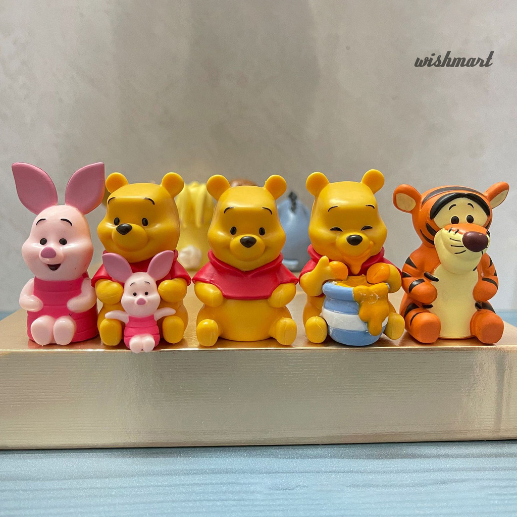 Bộ 10 Tượng Gấu Pooh Trang Trí Đáng Yêu