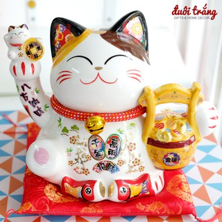 Mèo Thần tài Hũ tiền "Bát Phương Tấn Tài" 28cm mã 11/1 (có video sản phẩm)