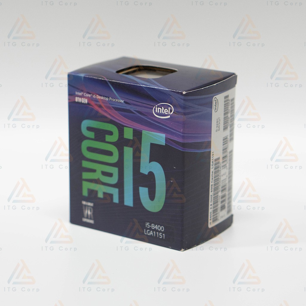 CPU INTEL I5 8400 TRAY(2.8GHz turbo up to 4.0GHz, 6 nhân 6 luồng, 9MB Cache, 65W)