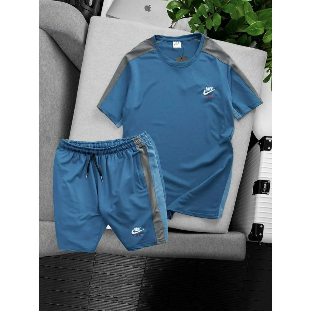 Bộ thể thao cổ tròn viền vai