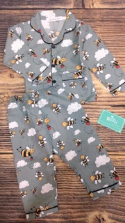 Bộ pijama chất thô lụa dài tay