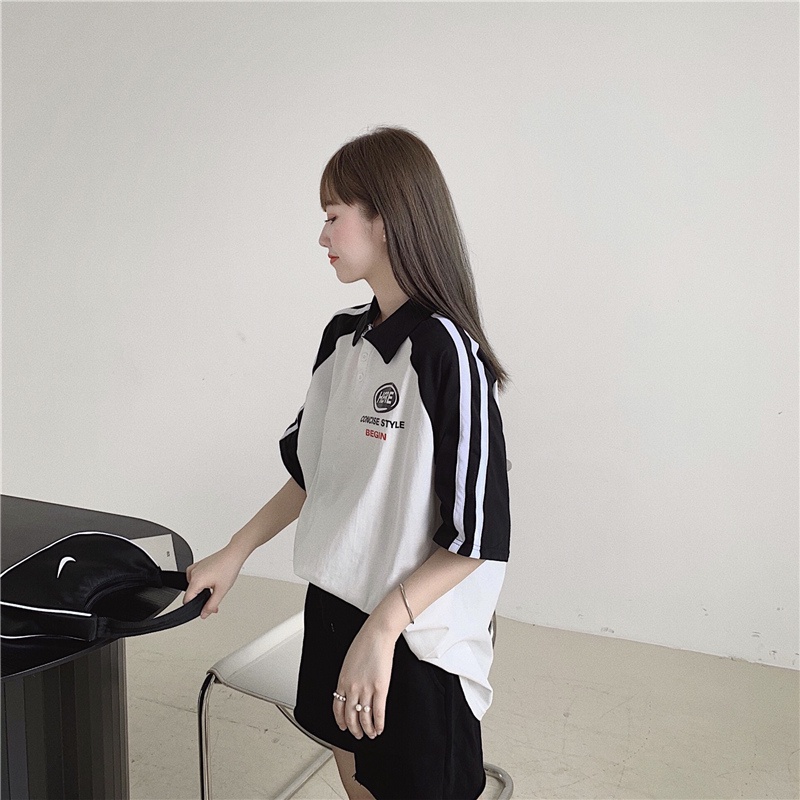 Áo Thun Polo Tay Ngắn Chất Liệu Cotton Màu Sắc Phong Cách Hàn Quốc Cho Nữ | BigBuy360 - bigbuy360.vn