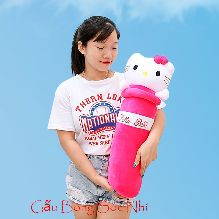 Gấu bông gối ôm hình mèo Kitty 1m