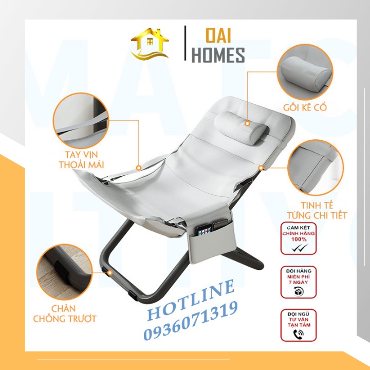 Ghế Câu Cá Gấp Gọn Kèm Ghế Gác Chân Siêu Nhẹ Trang Bị Túi Tiện Lợi Bên Hông- Oai Homes