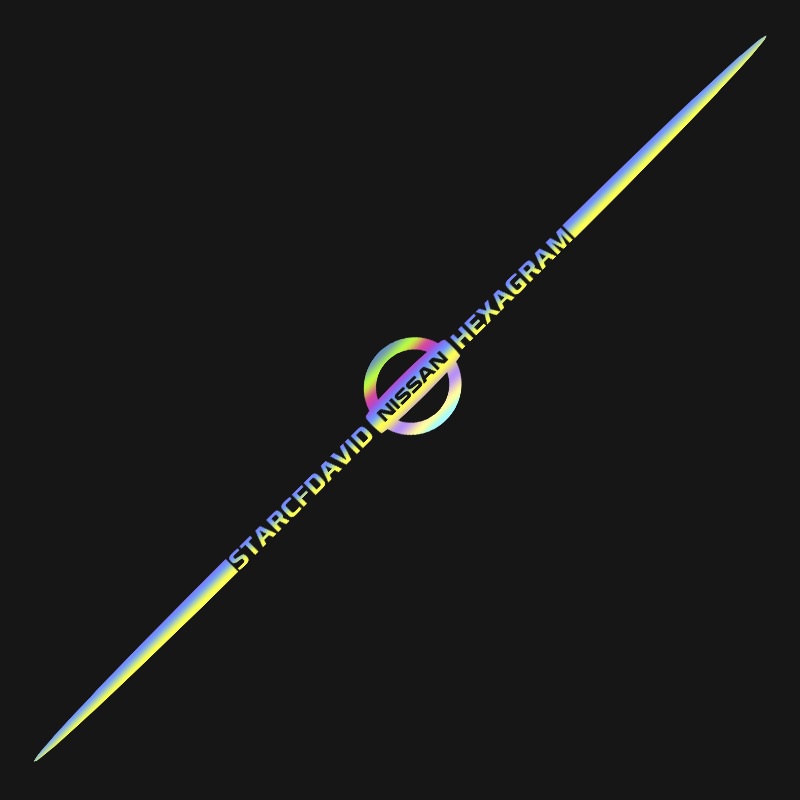 Tem Decal Phản Quang Lazer Dán Xe STAR CF DAVID HEXAGRAM 56x6cm