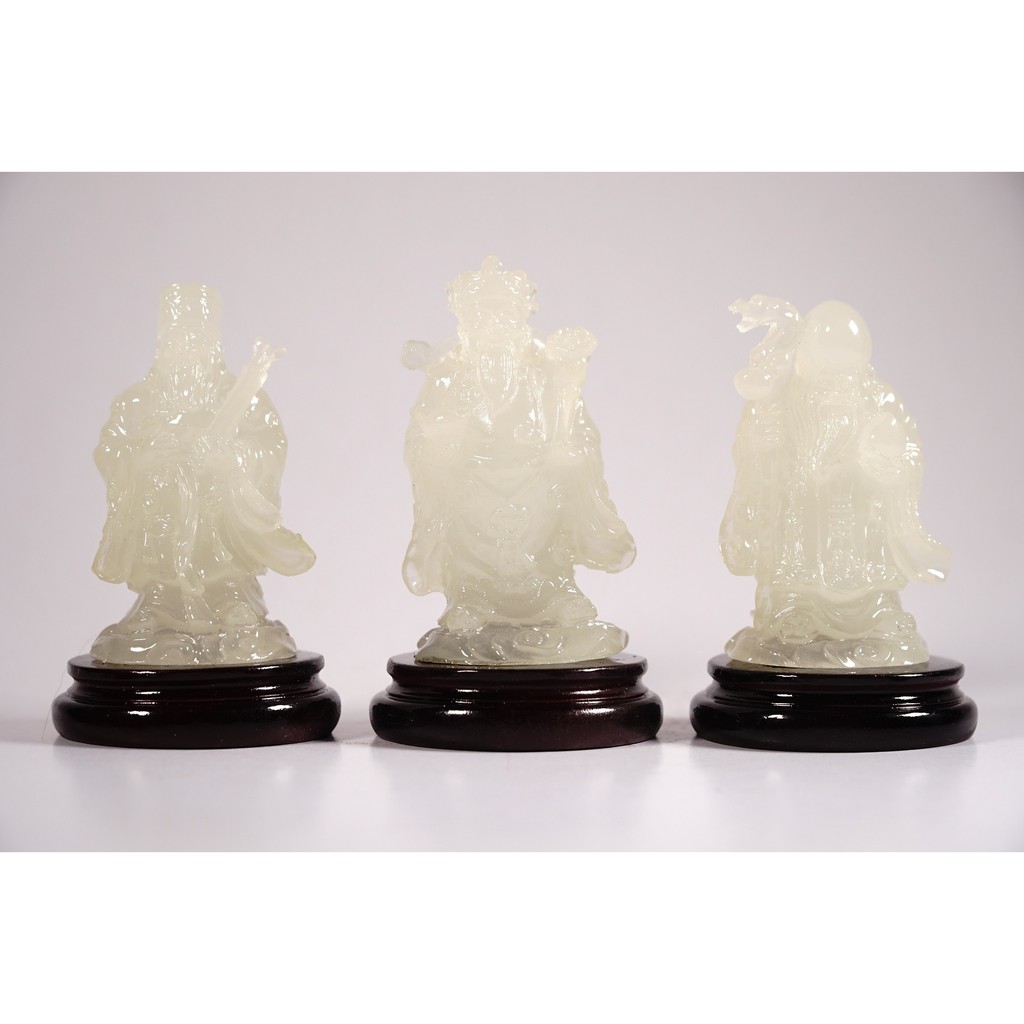 Bộ tượng Tam Đa Phúc Lộc Thọ cầu tài lộc dạ quang - Cao 8cm | BigBuy360 - bigbuy360.vn