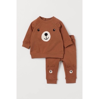 Bộ nỉ bông gấu Pooh cho bé trai gái siêu xinh