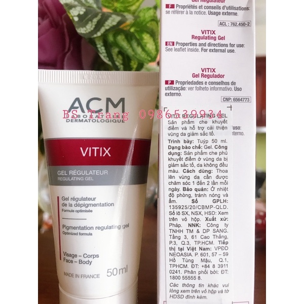 VITIX ACM REGULATING GEL 20ml - 50ml - GEL BÔI NGĂN NGỪA BẠCH BIẾN