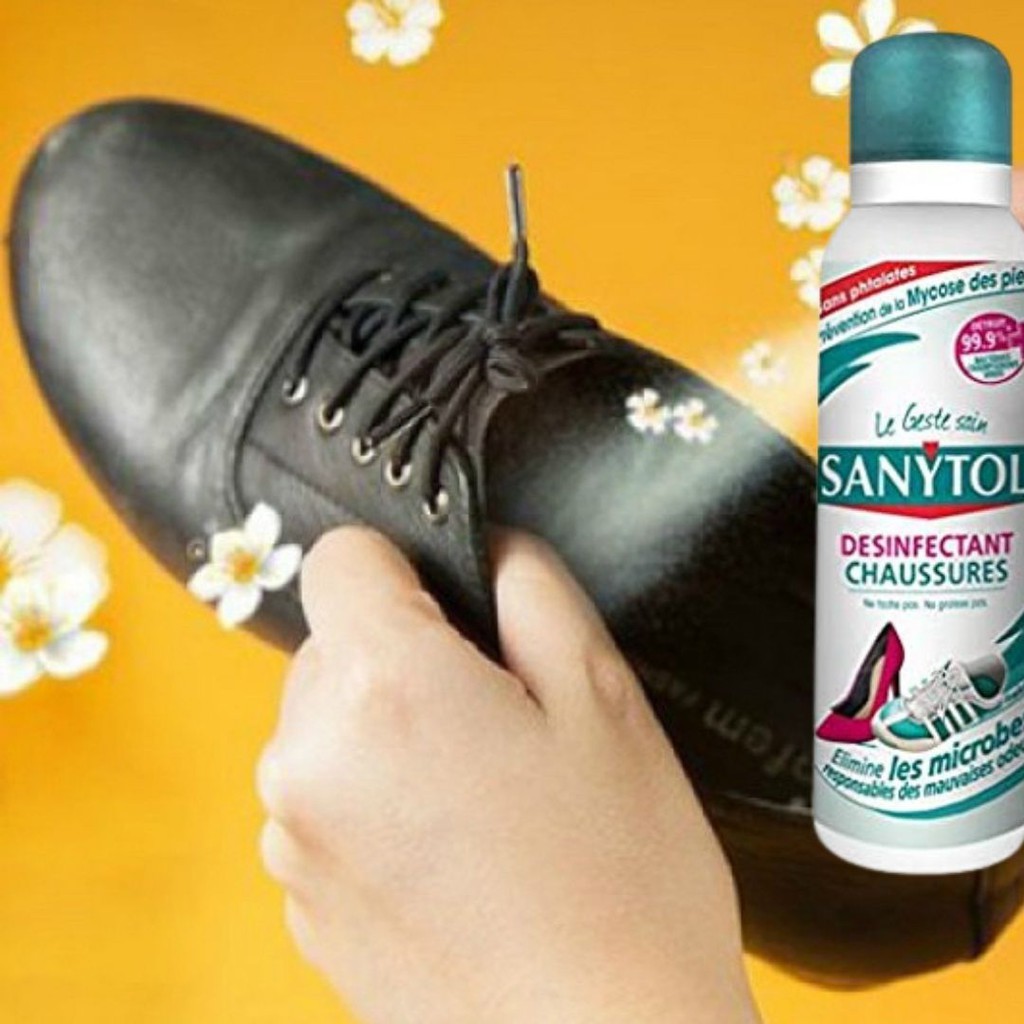 Xịt Khử Mùi Hôi Giày Sanytol Desinfe Ctant Chausures 150ml Ouibeaute