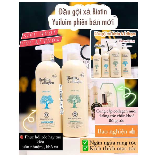 Dầu gội Biotin Collagen trắng giảm rụng tóc, Dầu gội Biotin giúp tóc mọc nhanh, suôn mượt