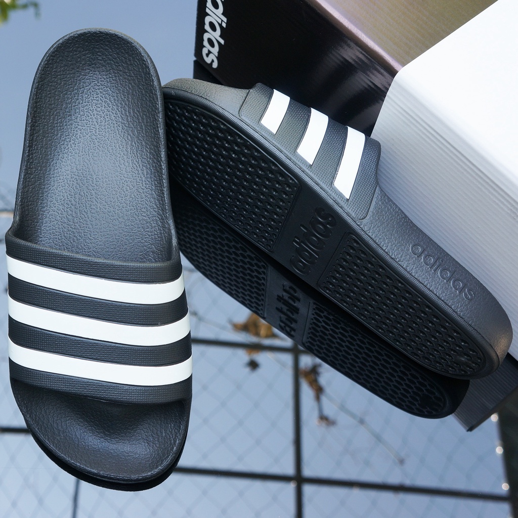 Dép đúc Adidas das ba sọc FREE SHIP + hộp hãng + VNXK tem tag hàng loại 1.1 đế mềm quai ngang nam nữ. BH Slippers