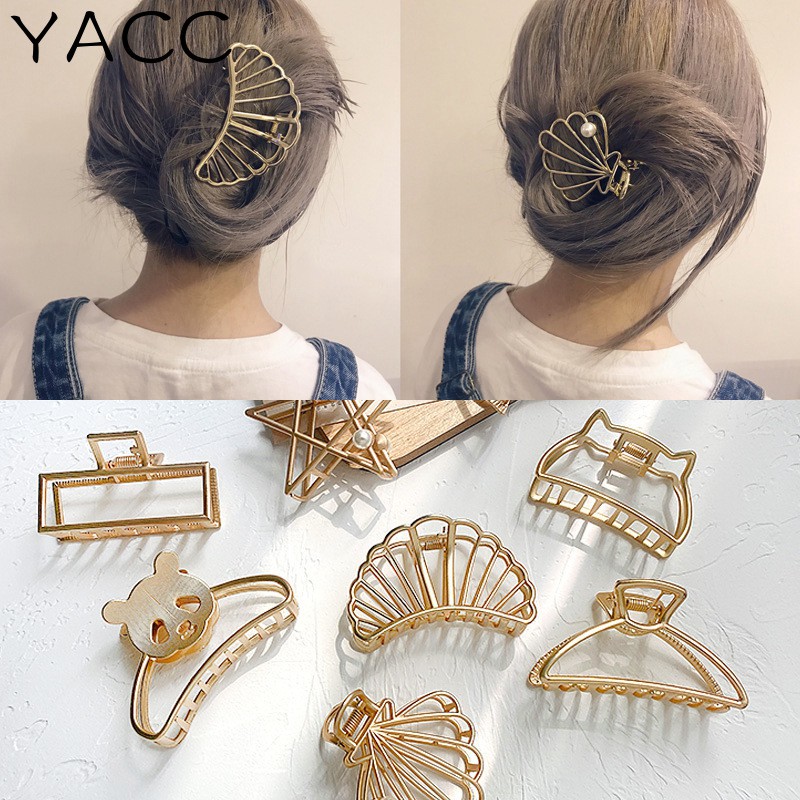 Kẹp Tóc Kim Loại Phong Cách Retro Duyên Dáng