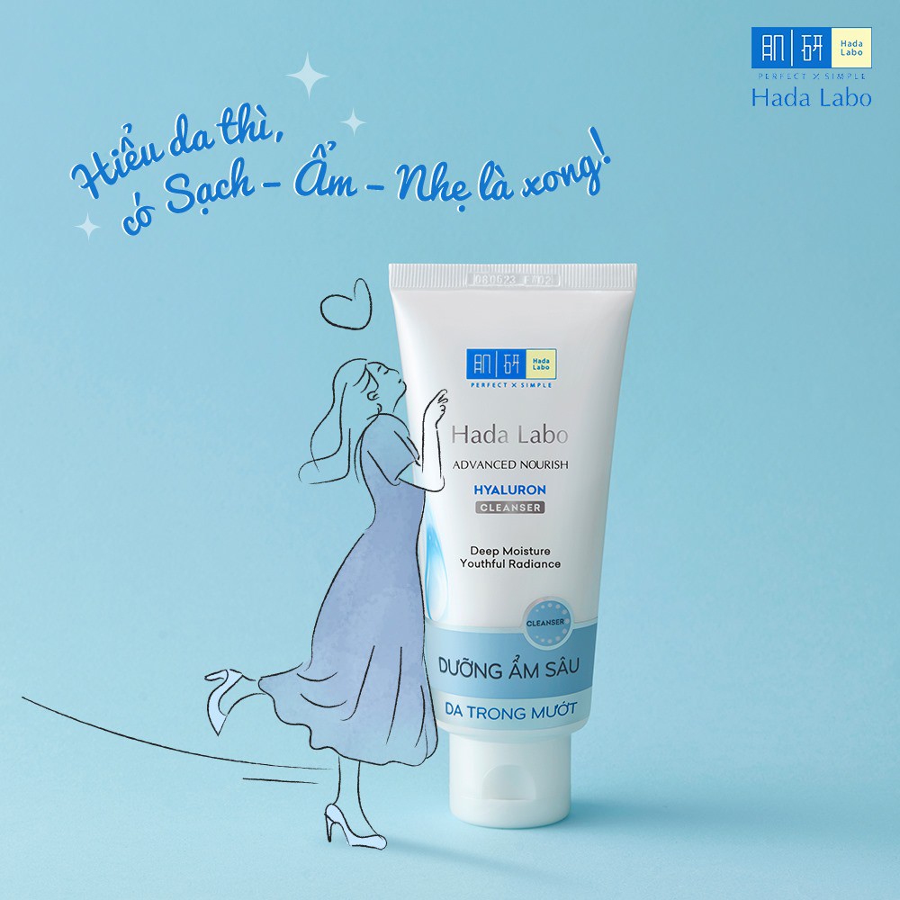 Sữa Rửa Mặt Hada Labo Dưỡng Ẩm Tối Ưu Hada Labo Advanced Nourish Hyaluron Cleanser 80g | BigBuy360 - bigbuy360.vn