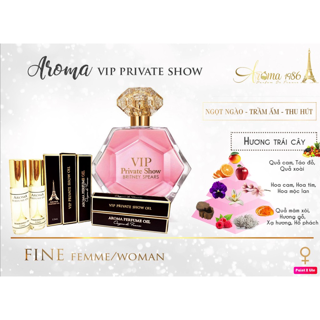 [Xả kho bán lỗ] HƯƠNG BRITNEY SPEARS VIP PRIVATE SHOW dạng lăn 12ml - VIP SHOW TINH DẦU NƯỚC HOA PHÁP