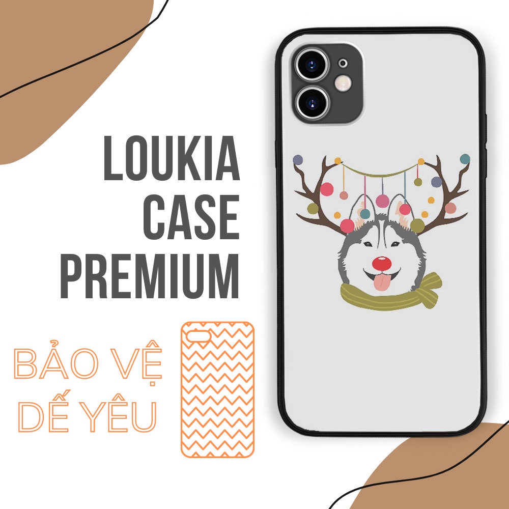 Ốp lưng iphone nước CHRISTMAS REINDEER SIBERIAN HUSKY LOUKIA cho iphone 6 - iphone 13-LAK0015735