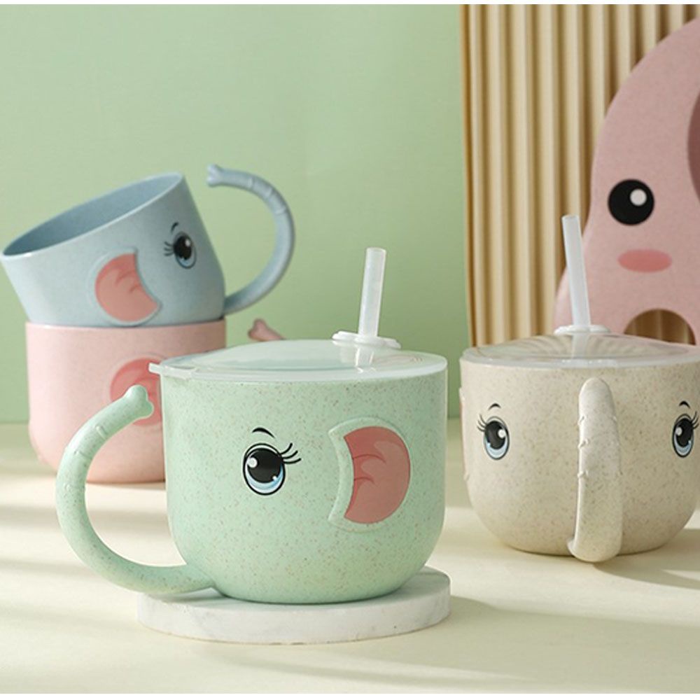 Bình Đựng Nước Thủy Tinh Chống Rò Rỉ Chống Rơi Có Nắp Đậy Nhiều Màu Sắc Dễ Thương Cho Trẻ Mẫu Giáo