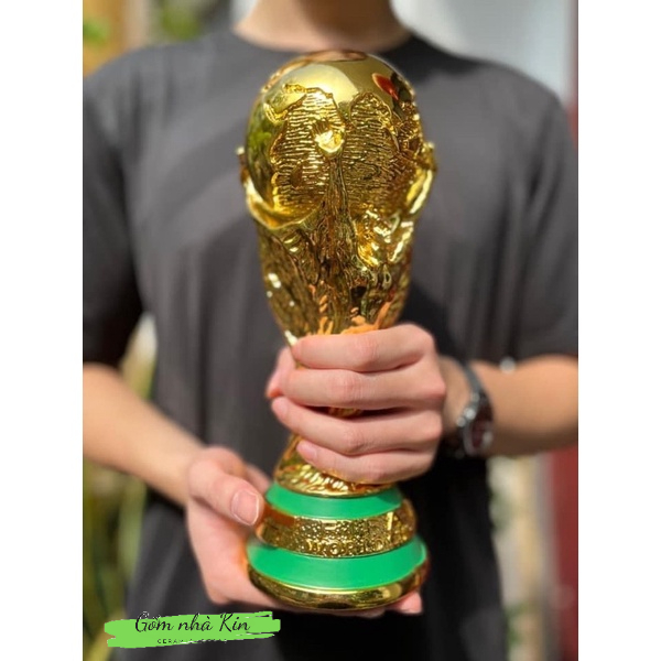 mô hình cup lưu niệm bóng đá bản đẹp mạ vàng