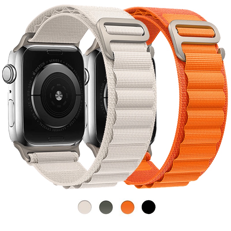 Dây Đeo Đồng Hồ Bằng Nylon 49mm 45mm 41mm 44mm 40mm 3 5 SE 6 7 8 Ultra