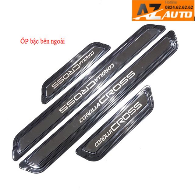 Ốp bậc cửa, Nẹp bước chân trong, ngoài Toyota Corolla Cross 2020-2021, Mẫu Titan | BigBuy360 - bigbuy360.vn