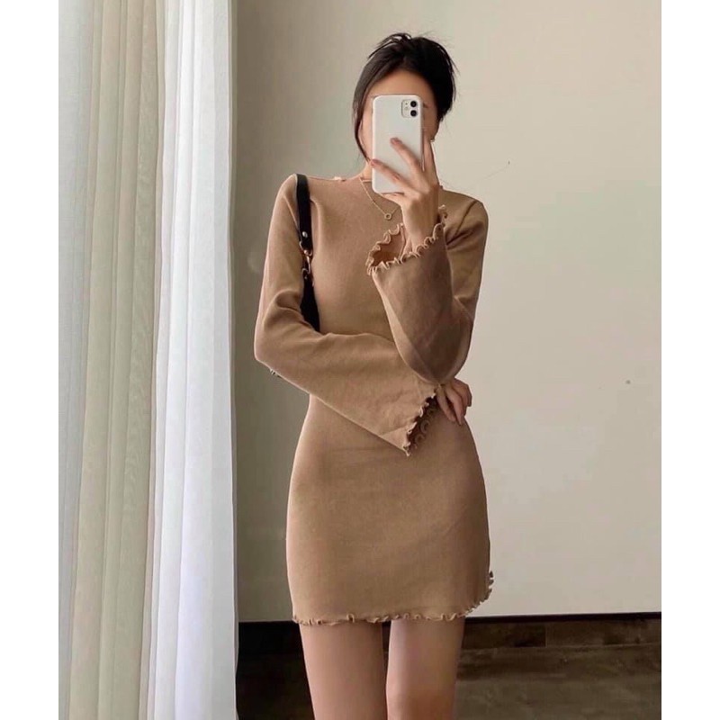 [VNXK] ĐẦM BODY TAY LOE BASIC