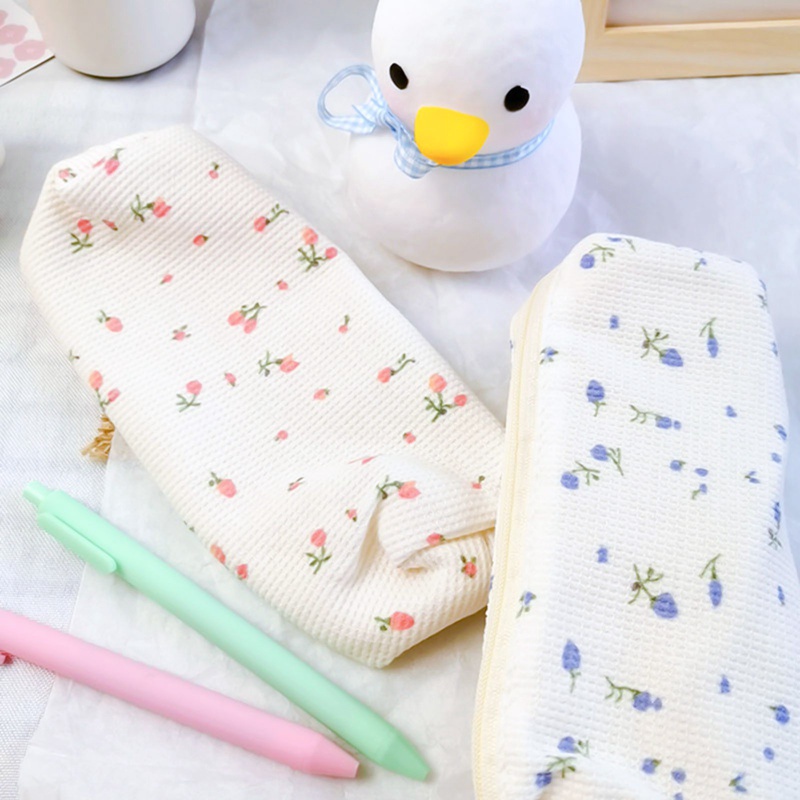 Túi đựng bút họa tiết in hoa trang nhã