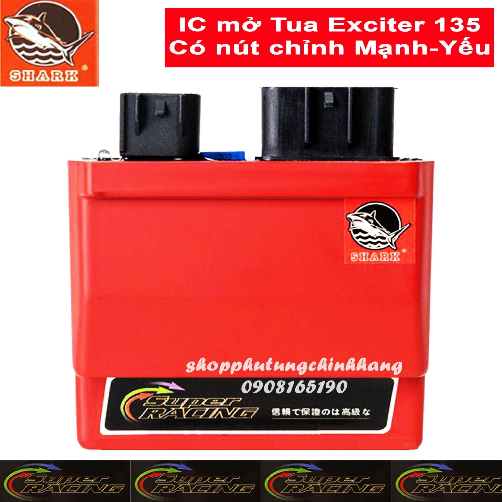 IC Mở Tua Exciter 135cc - Shark - Có Nút Chỉnh Lửa Mạnh - Yếu