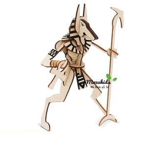 Đồ chơi lắp ráp gỗ 3D Mô hình Vị Thần Anibus