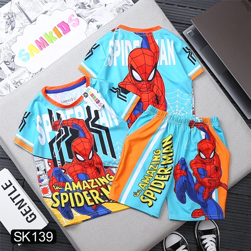 🔥FREESHIP 11-29kg🔥 Bộ siêu nhân thun lạnh người nhện Samkids