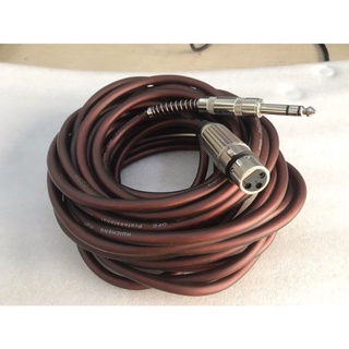 Bộ dây micro 10 mét chuẩn stereo/ Dây 1 đầu jack 6 ly 1 đầu canon cái