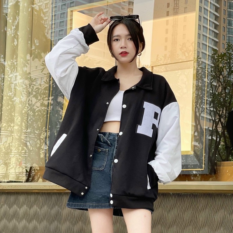 Áo Khoác Dù UNISEX 2 Lớp Cúc Bấm Chữ P siêu HOT
