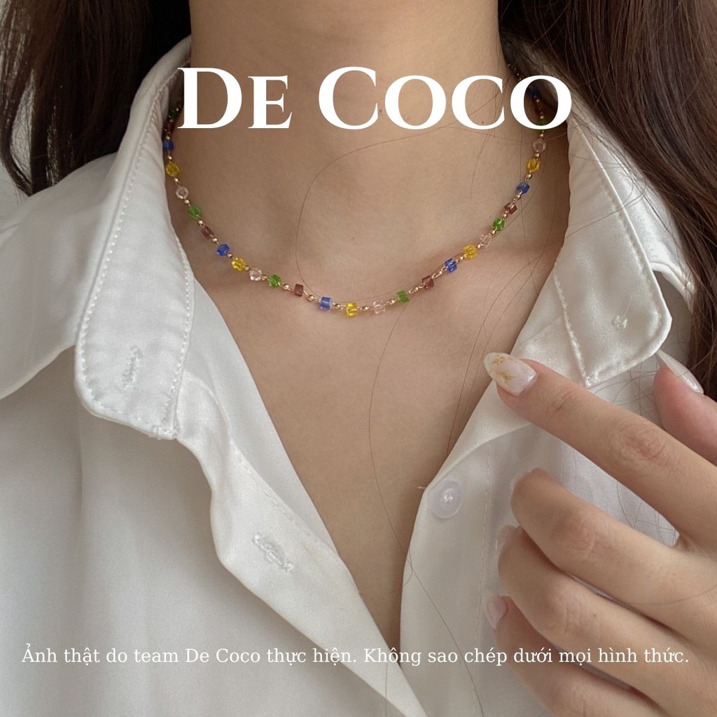 Vòng cổ đá pha lê sắc màu Crystal De Coco