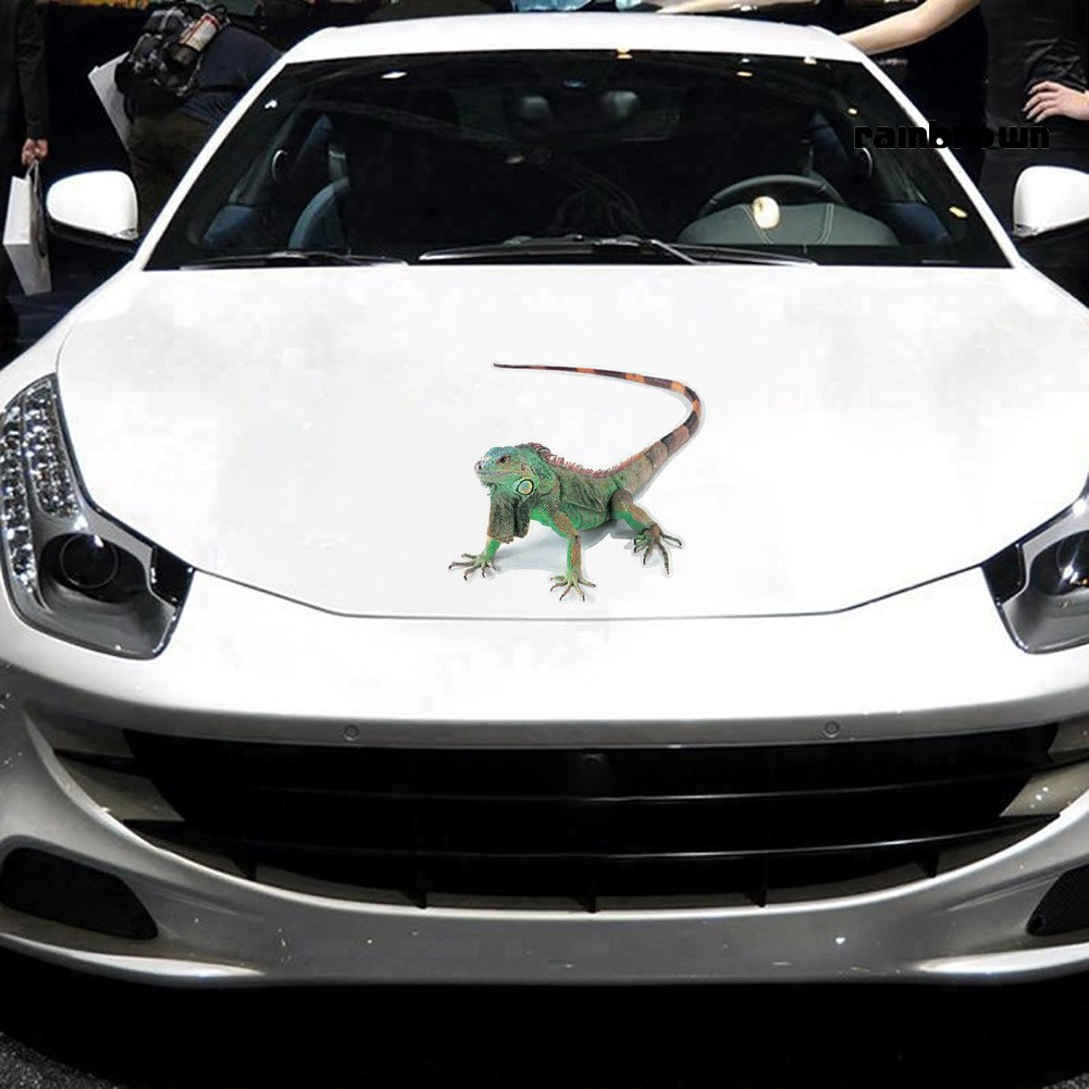 Miếng dán trang trí cửa xe hơi hình bọ cạp / nhện / thằn lằn 3D