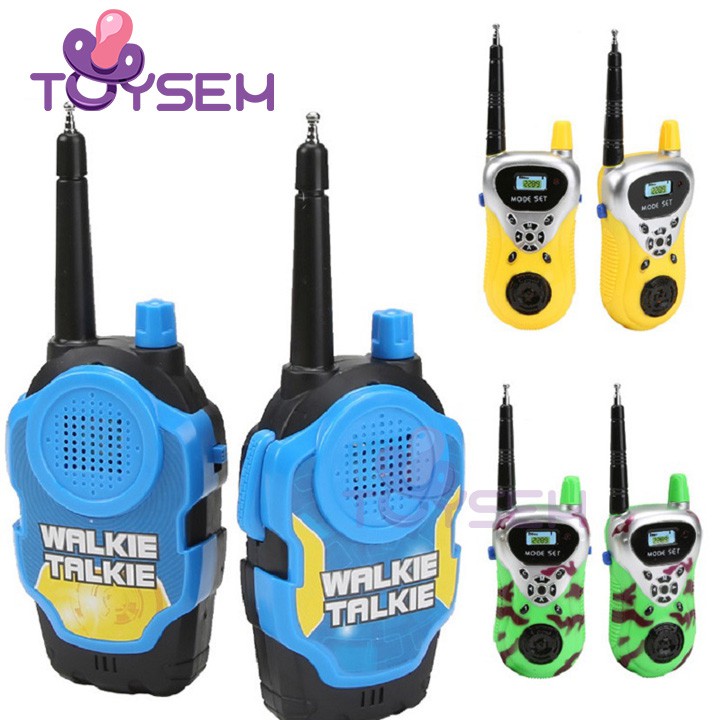 Combo 2 máy bộ đàm đồ chơi Toysem cho trẻ em từ 3 tuổi dùng pin AA  có thể đàm thoại nói chuyện - Quà tặng sinh nhật bé