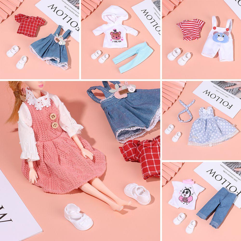 Đầm Xòe Màu Cầu Vồng Xinh Xắn Cho Búp Bê 30CM