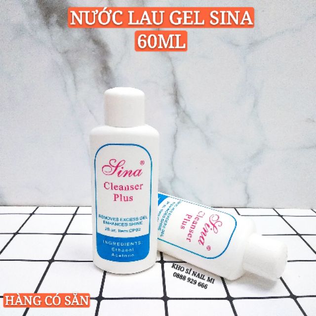 Nước lau gel Sina 60ml