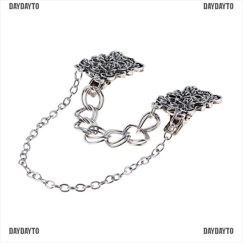 Ghim Cài Áo Hình Hoa Phối Dây Xích Thời Trang Cho Nữ