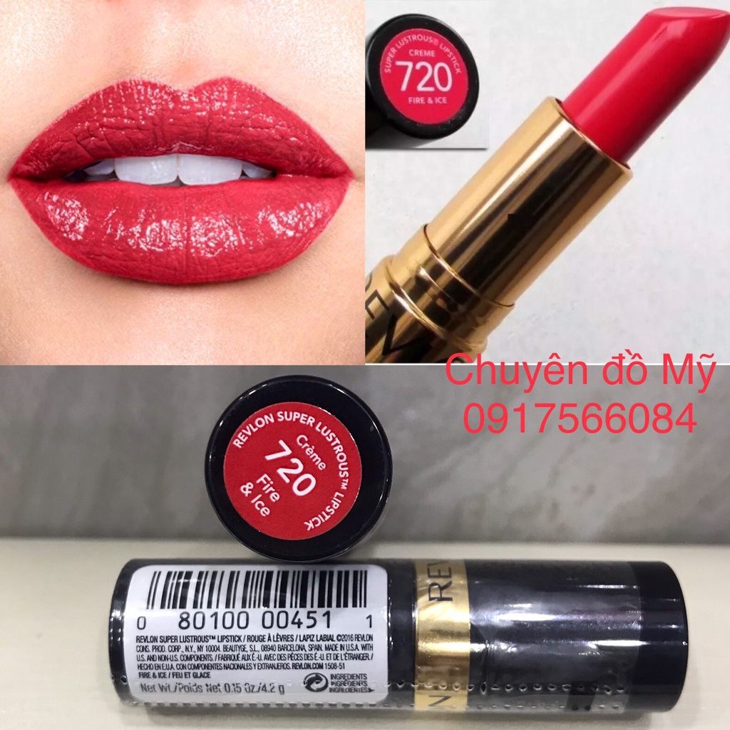 Son môi REVLON màu 720 FIRE & ICE của Mỹ