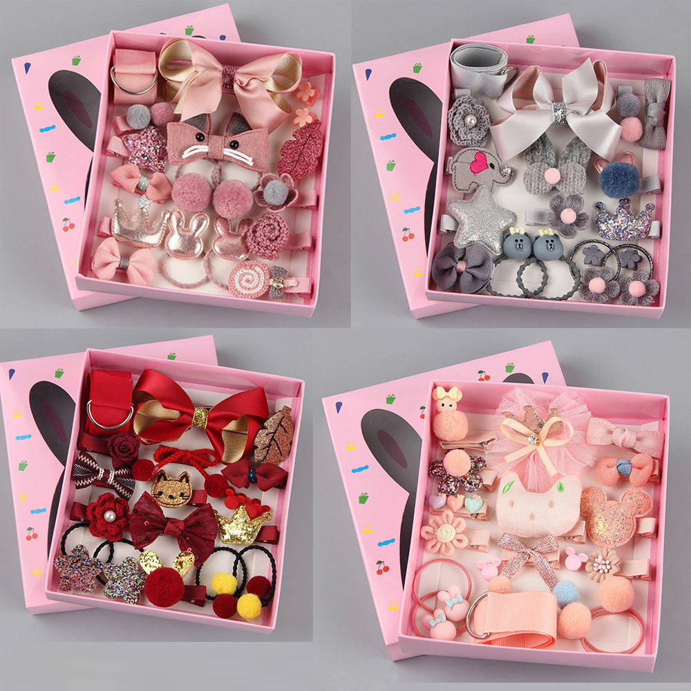 Set 18 Kẹp Tóc Xinh Xắn Dành Cho Bé Gái